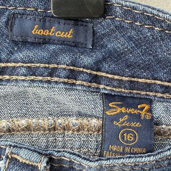 Luxe Bootcut Jeans Dark Wash – Size 16 - Picture 5 of 6